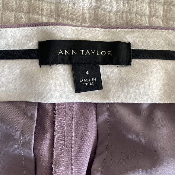 lavender cropped trousers • ann taylor - Picture 2 of 2
